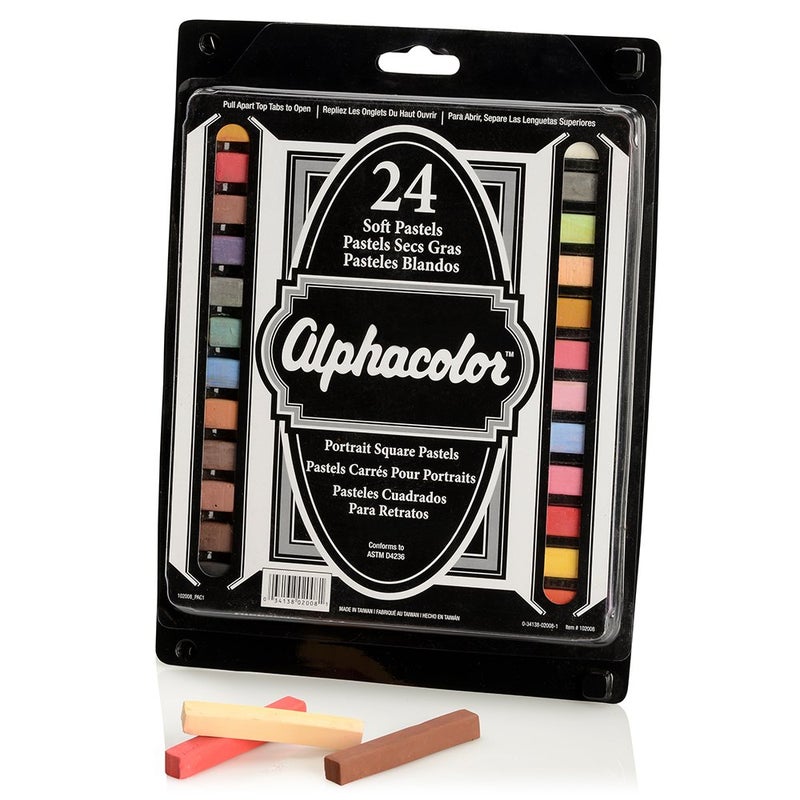 Derwent Alphacolor Soft Pastels, Multi-Cultural Portrait Pastels for Skin Tones, 24 Pastels per Set (102008) - Image 2
